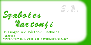 szabolcs martonfi business card